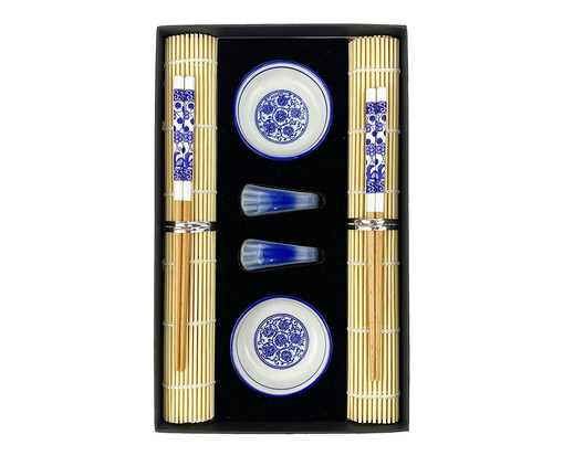Jogo para Comida Japonesa Azul e Branco, Azul | WestwingNow