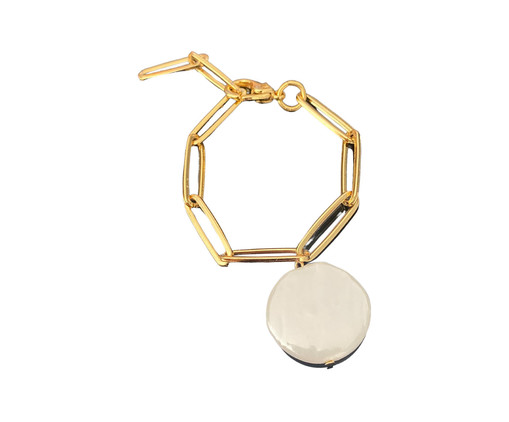 Pulseira Bold Pérola - Gold, Dourado | WestwingNow