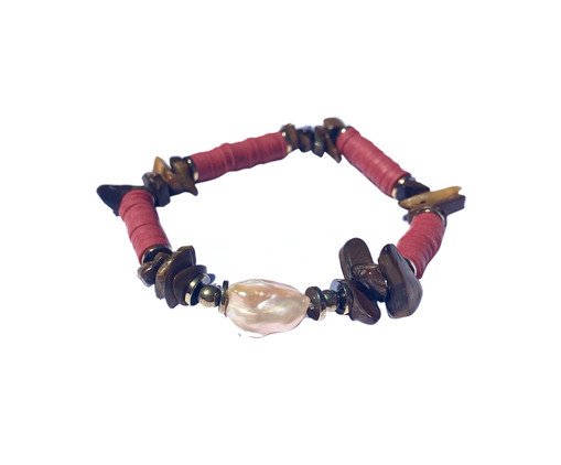 Pulseira Mykonos Terra - 19cm, Rosa | WestwingNow