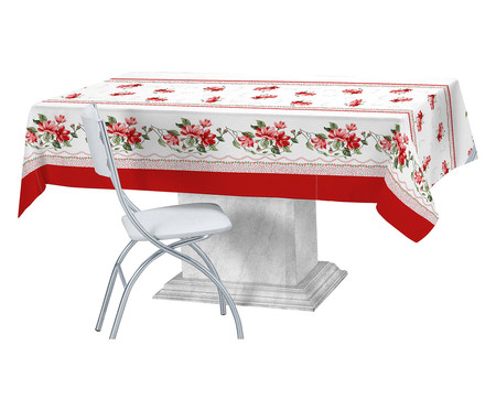 Toalha de Mesa Malta Cravina Vermelho