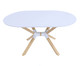 Mesa de Jantar Oval Lines Laca Offwhite, Off White | WestwingNow