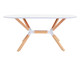 Mesa de Jantar Oval Lines Laca Offwhite, Off White | WestwingNow