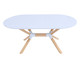 Mesa de Jantar Oval Lines Laca Offwhite, Off White | WestwingNow
