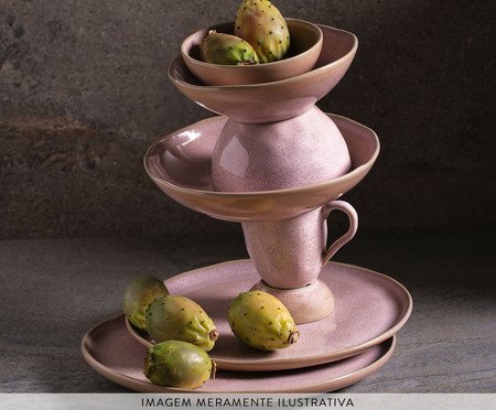 Jogo de Bowls Orgânico Litchi Rosa | Westwing
