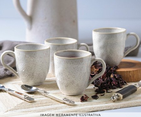 Jogo de Canecas Orgânico Latte Cru | Westwing