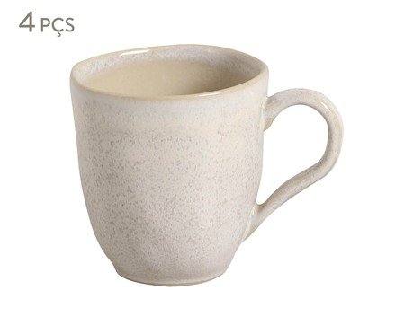 Jogo de Canecas Orgânico Latte Cru | Westwing