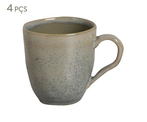 Jogo de Caneca Orgânico Green Granite, Azul | WestwingNow