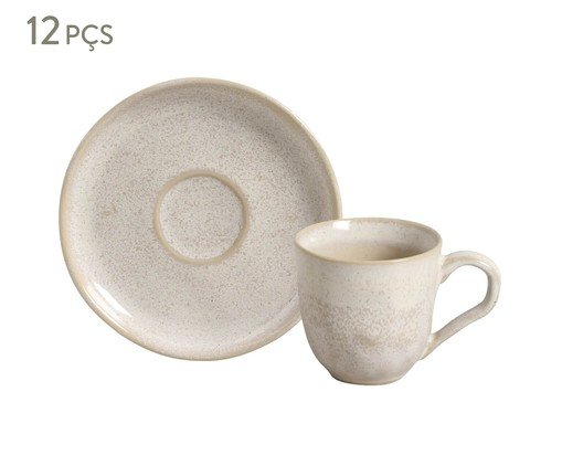 Jogo de Xícaras para Café Bio Latte Cru, Bege | WestwingNow