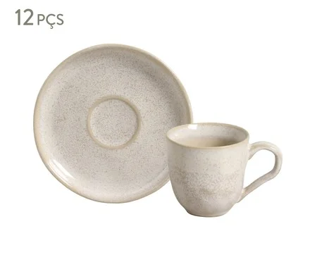 Jogo de Xícaras para Café Bio Latte Cru | Westwing