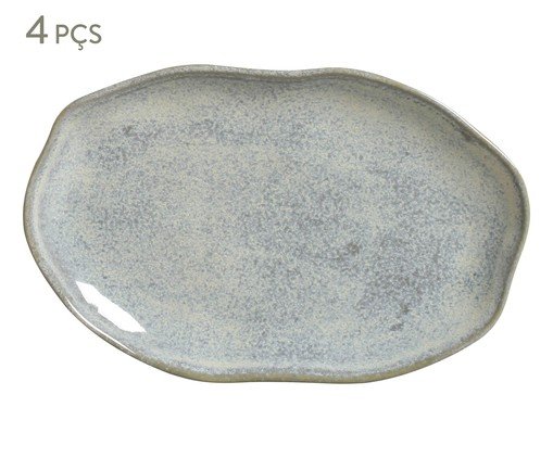 Jogo de Travessas Oval Rasa Média Bio Green Granite, Azul | WestwingNow