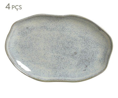 Jogo de Travessas Oval Rasa Média Bio Green Granite | Westwing