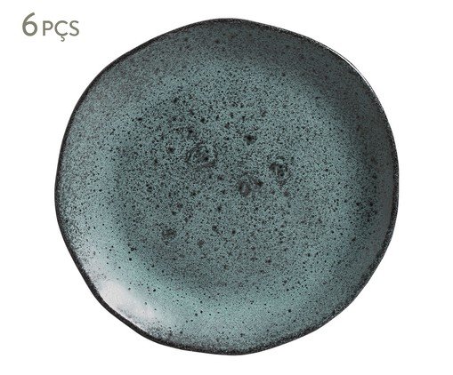 Jogo de Pratos para Sobremesa Orgânico Petroleum Azul, Azul | WestwingNow