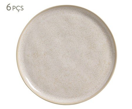 Jogo de Pratos Raso Bio Latte Cru | Westwing