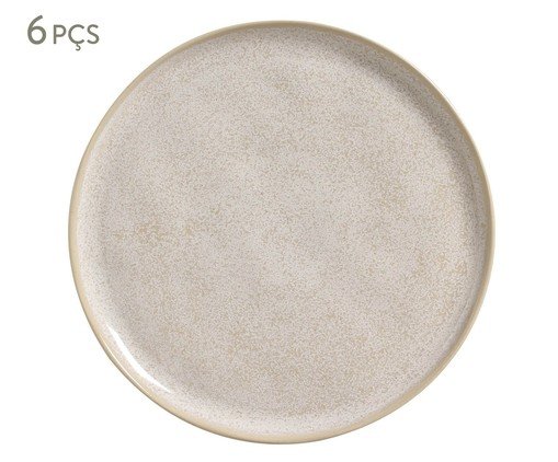 Jogo de Pratos Raso Bio Latte Cru, Bege | WestwingNow