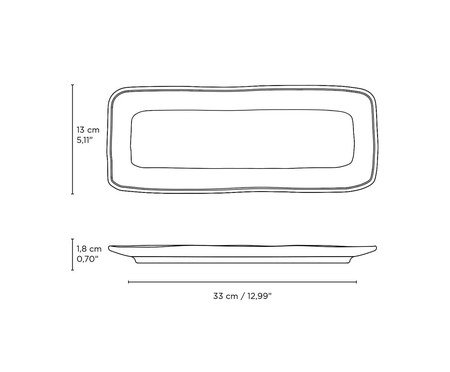 Jogo de Travessas Retangular Média Titanium Azul Escuro | Westwing