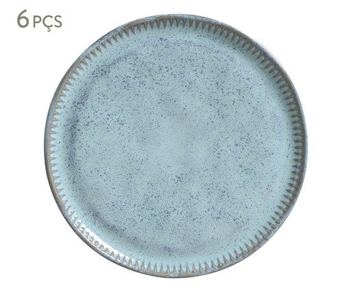 Jogo de Pratos para Sobremesa Linhas Breeze Azul Claro, Azul | WestwingNow