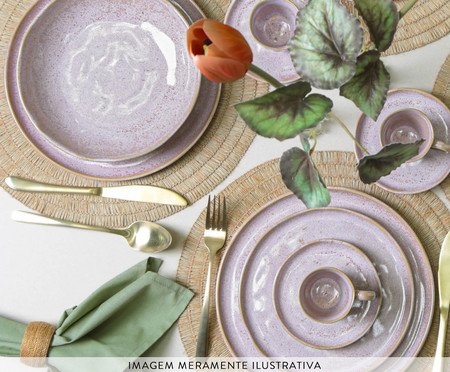 Jogo de Pratos para Sobremesa Bio Litchi Rosa | Westwing