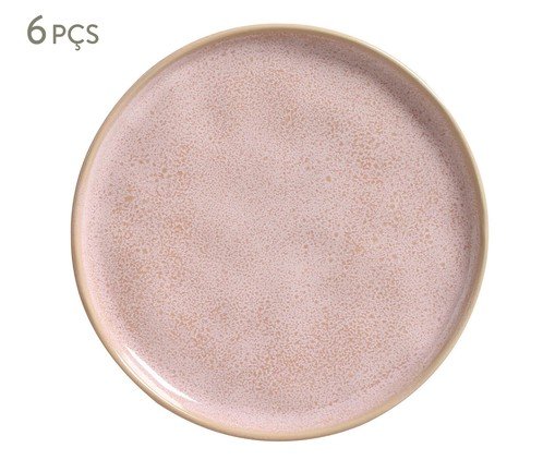 Jogo de Pratos para Sobremesa Bio Litchi Rosa, Rosa | WestwingNow