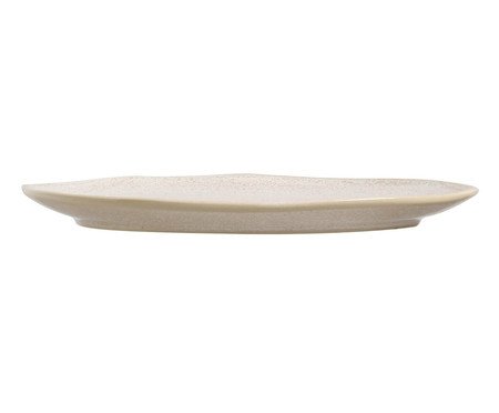 Jogo de Pratos Raso Oval Orgânico Latte Cru | Westwing