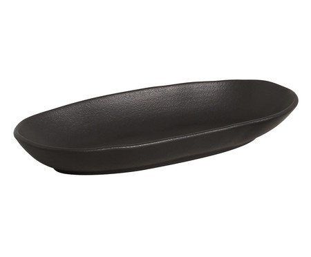 Jogo de Travessas Oval Funda Orgânico Preto Matte Preto | Westwing