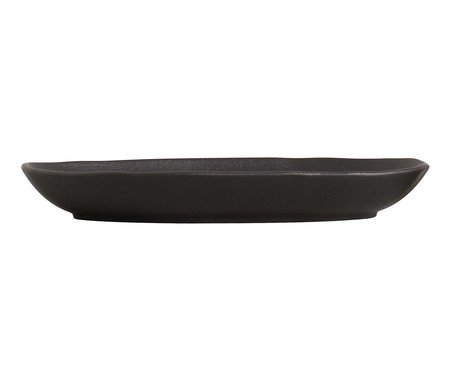 Jogo de Travessas Oval Funda Orgânico Preto Matte Preto | Westwing