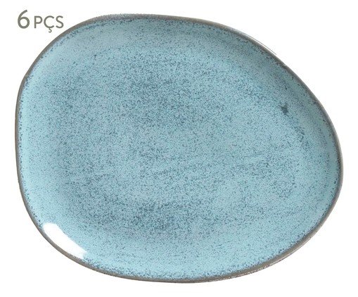 Jogo de Pratos Raso Orgânico Breeze Azul Claro, Azul | WestwingNow