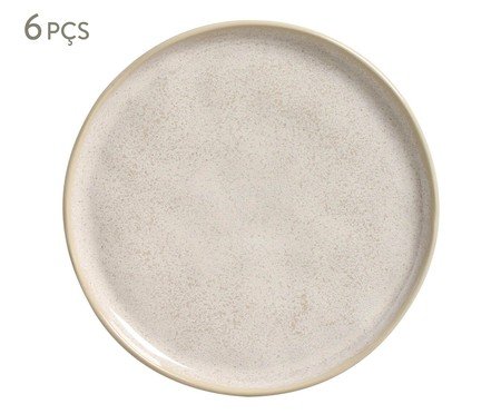 Conjunto com 6 Pratos de Sobremesa Bio Latte | Westwing