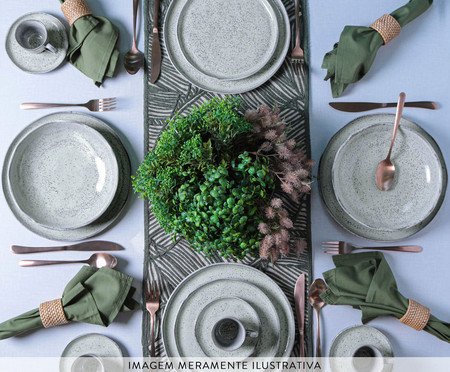 Jogo de Pratos Raso Bio Pistache Verde Menta | Westwing