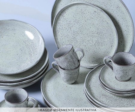 Jogo de Pratos Raso Bio Pistache Verde Menta | Westwing