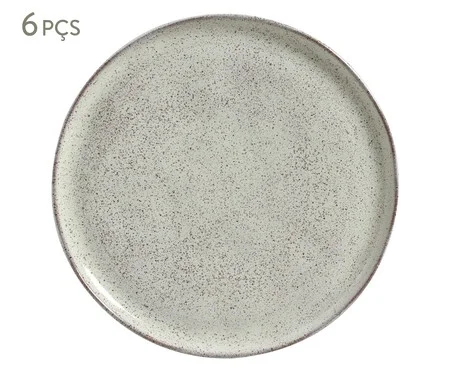 Jogo de Pratos Raso Bio Pistache Verde Menta | Westwing