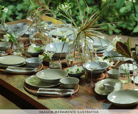 Jogo de Pratos Raso Bio Pistache Verde Menta | Westwing