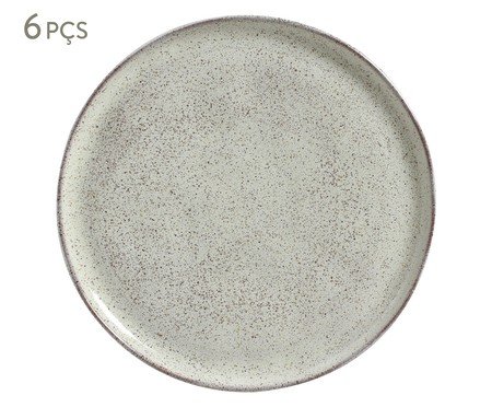 Jogo de Pratos Raso Bio Pistache Verde Menta | Westwing