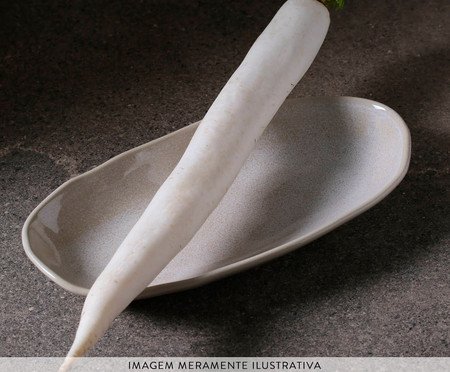 Jogo de Travessas Oval Funda Orgânico Latte Cru | Westwing