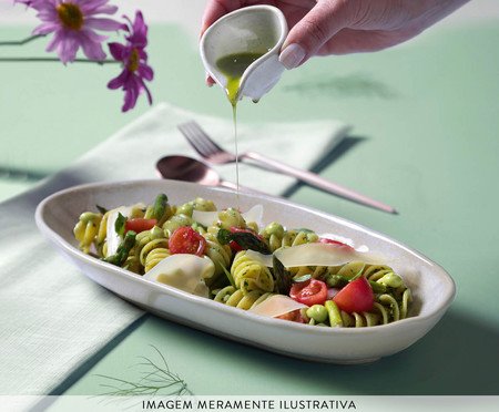 Jogo de Travessas Oval Funda Orgânico Latte Cru | Westwing