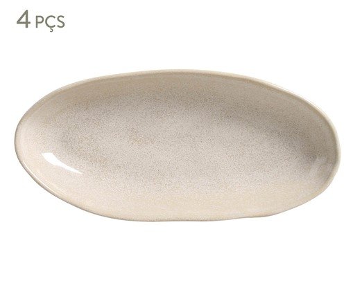 Jogo de Travessas Oval Funda Orgânico Latte Cru, Bege | WestwingNow