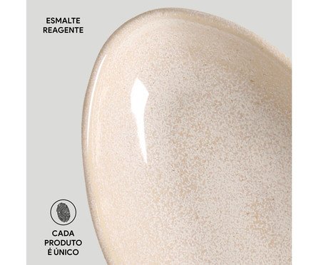 Jogo de Travessas Oval Funda Orgânico Latte Cru | Westwing