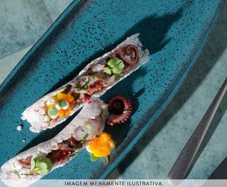 Jogo de Travessas Oval Rasa Orgânico Night Sky Azul | Westwing