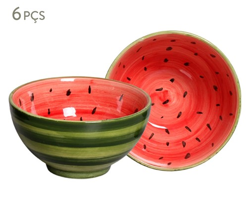 Jogo de Bowls para Cereal Fruta Melancia, Colorido | WestwingNow