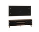 Rack com Painel 2 Portas 3 Prateleiras Preto Madeirado, black | WestwingNow