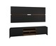 Rack com Painel Mumbai 2 Portas 3 Prateleiras Preto Madeirado, black | WestwingNow