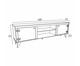 Rack com Painel 2 Portas 3 Prateleiras Branco Madeirado, white | WestwingNow