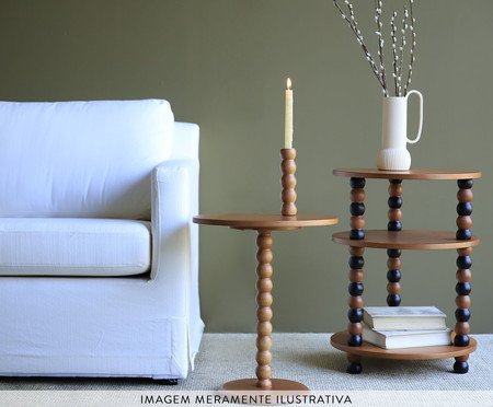 Mesa de Apoio Bubble Feet Pequena Caramelo | Westwing
