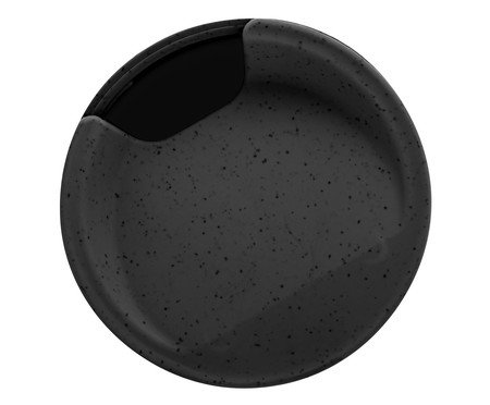 Copo Térmico com Tampa em Bambu Preto | Westwing