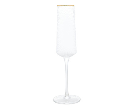 Taça de Champanhe em Cristal Cyzarine com Fio em Ouro | WestwingNow