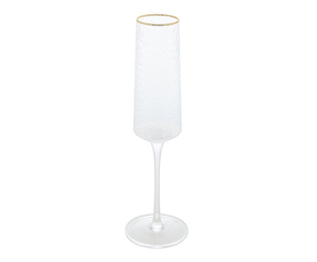 Taça de Champanhe em Cristal Cyzarine com Fio em Ouro | WestwingNow