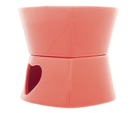 Aparelho de Fondue em Porcelana Coração Vermelho Wolff | Westwing