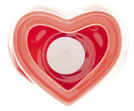 Aparelho de Fondue em Porcelana Coração Vermelho Wolff | Westwing