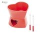 Aparelho de Fondue em Porcelana Coração Vermelho Wolff, Vermelho | WestwingNow