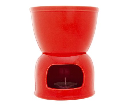 Aparelho de Fondue em Porcelana Vermelho Wolff | Westwing