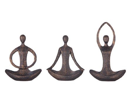 Jogo de Porta-Joias Yoga Dourado | Westwing